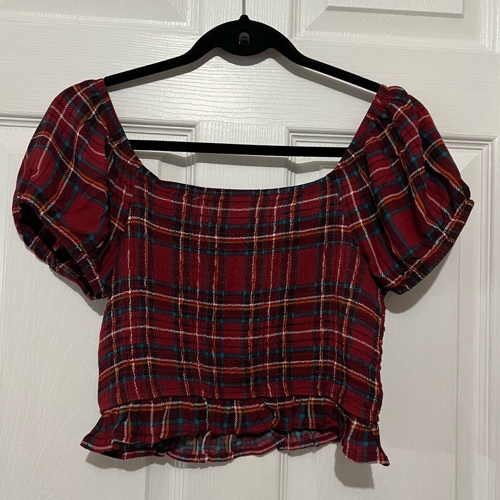 💗 *NEW* Pink Rose - Woman’s‎ Cropped Plaid Shirt